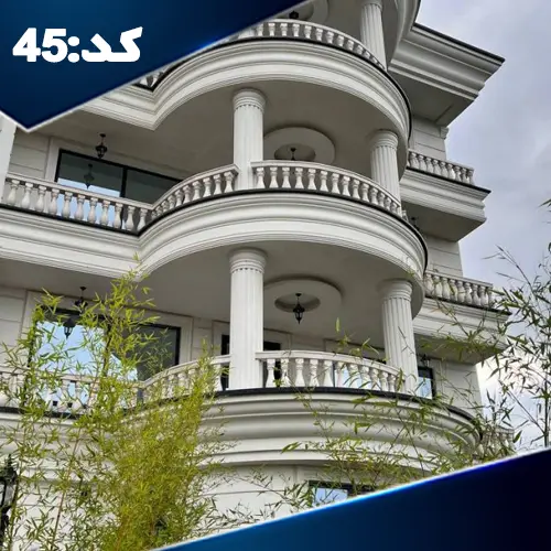 نمای سفید رنگ ساختمان رومی آپارتمان در عباس آباد 48418541