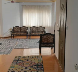 اتاق پذیرایی فرش شده به همراه مبلمان آپارتمان در نمک آبرود 456479565